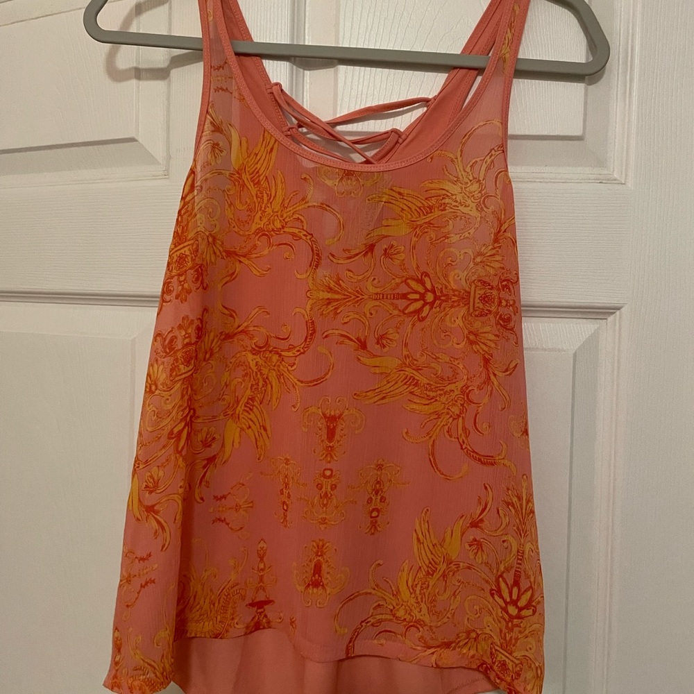Sheer flowy tank